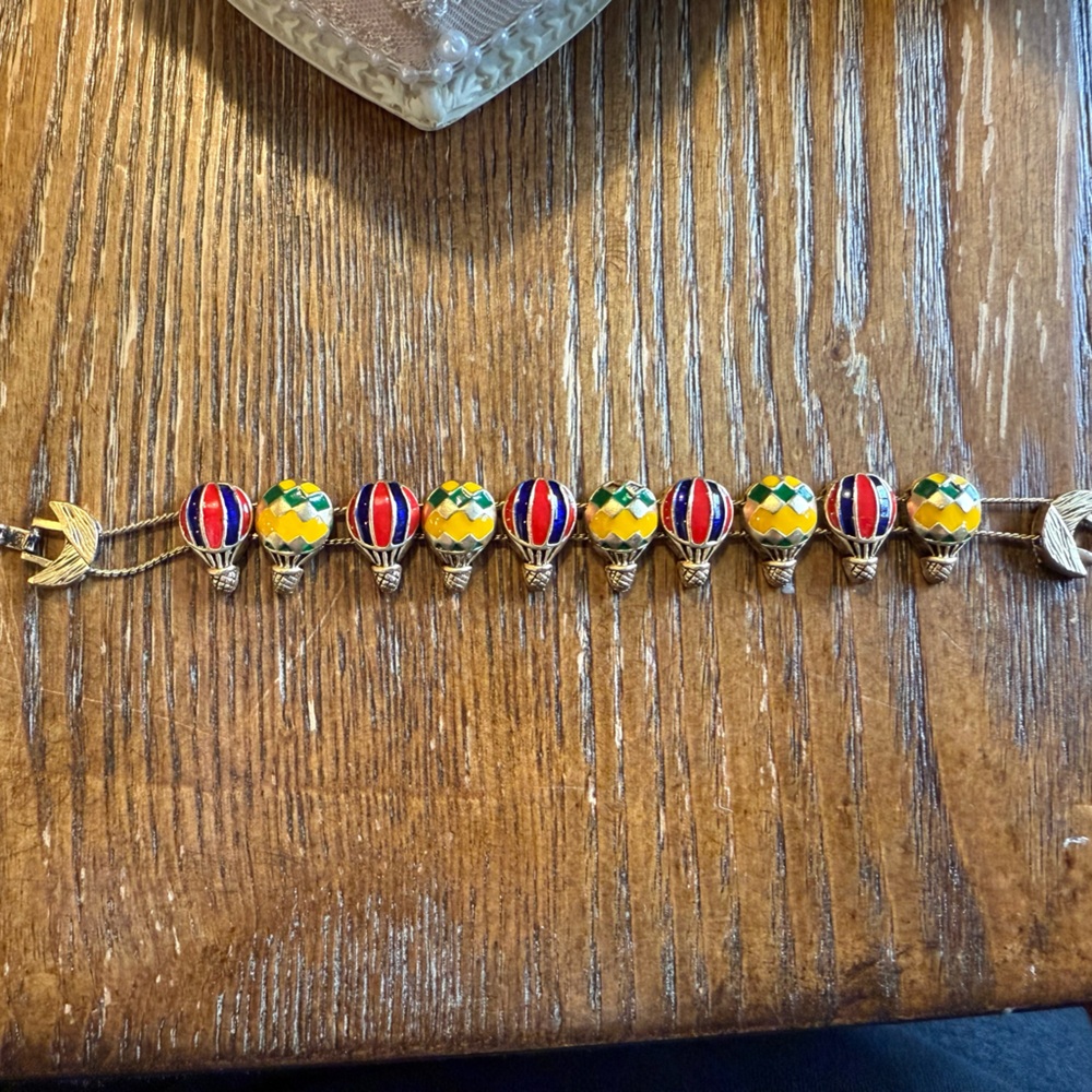 Colorful Hot Air Balloon Bracelet Vintage